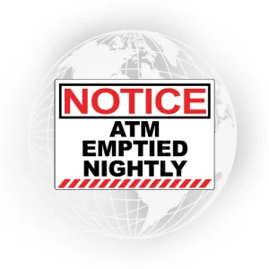 ATM Emptied Nightly Decal from Empire Atm Group